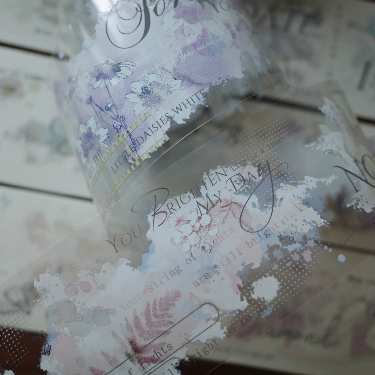 YiEr【Light Color】Orginal Design Washi/Pet Tape Light Retro Floral Stickers