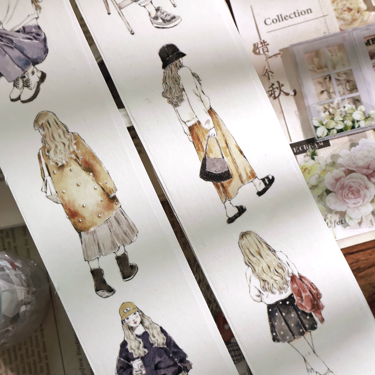 YiEr Vol13【Warm and Comfortable】Orginal Design Character Washi/Pet Tape Light Retro Stickers