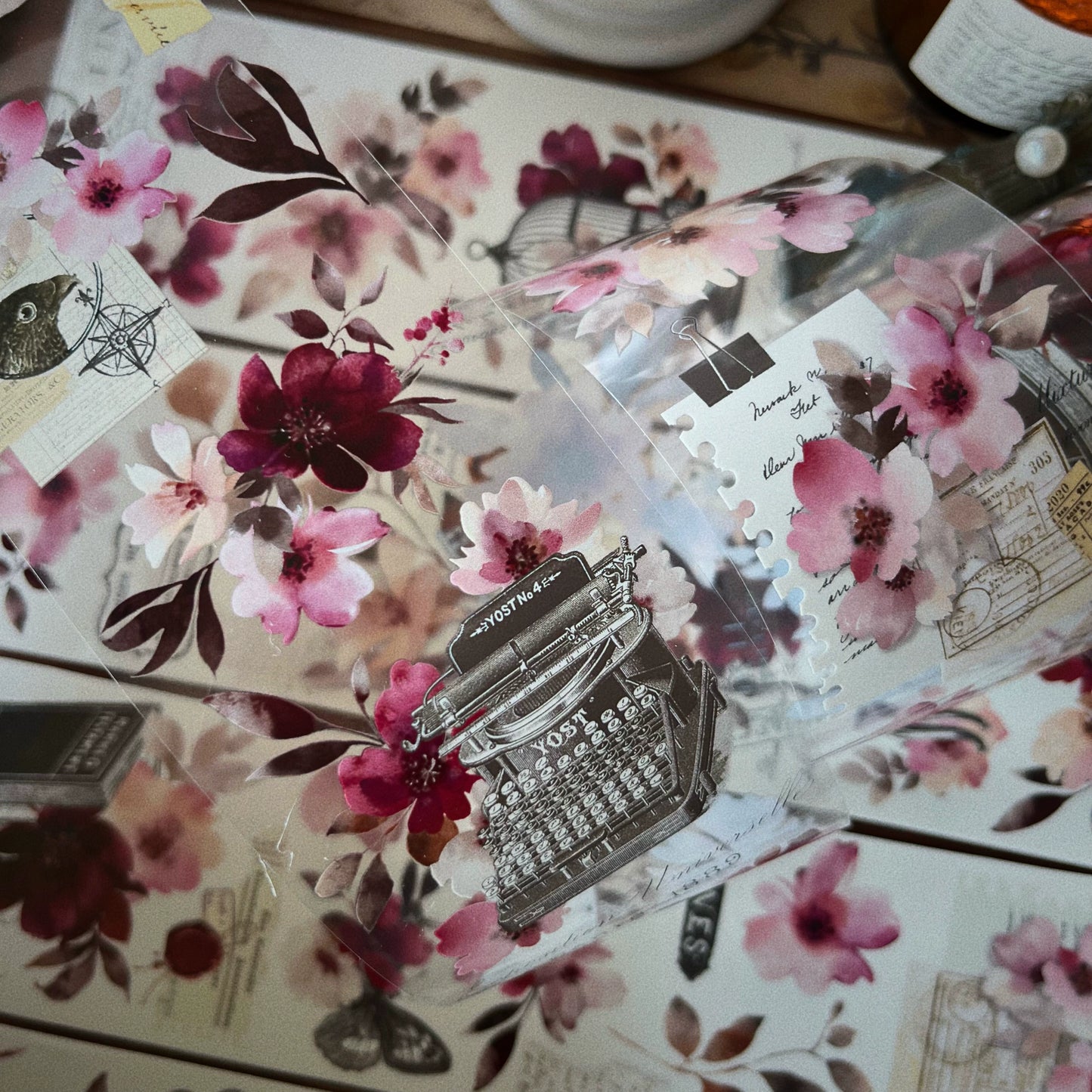 YiEr Vol12【Flower Rhyme Flowing Years】Washi/PET Tape,for Scrapbook Supplies,Scrapbook Tape Stickers,Junk Journal Supplies