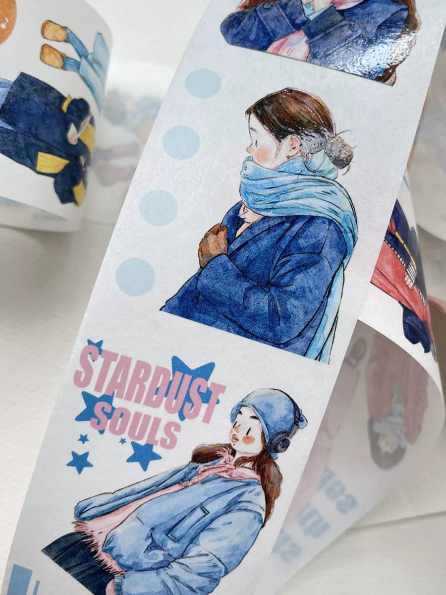 Seahorse Forest Vol2【A11#Warm Winter】Original Character Design Journal Washi/Matte PET Tape Versatile Collage Material