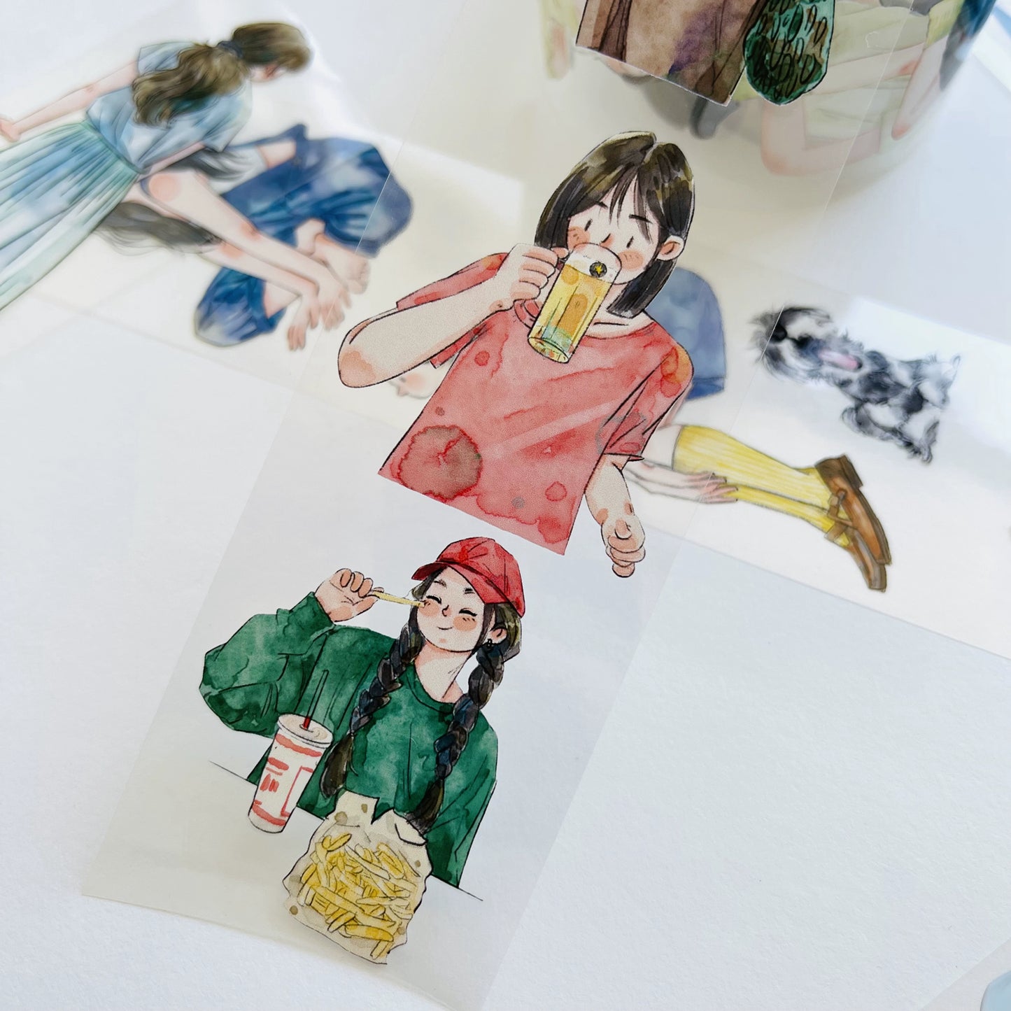 DingDing Vol3【6#Little Beauty】Original Vintage Casualness Girl Washi PET Tape