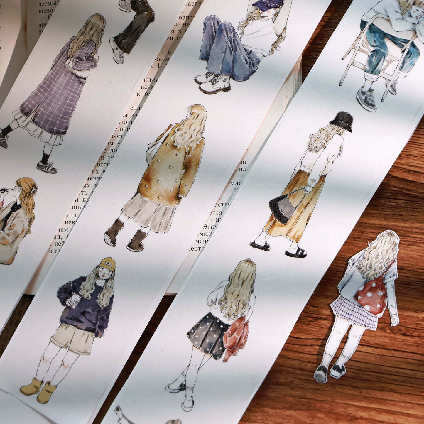 YiEr Vol13【Warm and Comfortable】Orginal Design Character Washi/Pet Tape Light Retro Stickers
