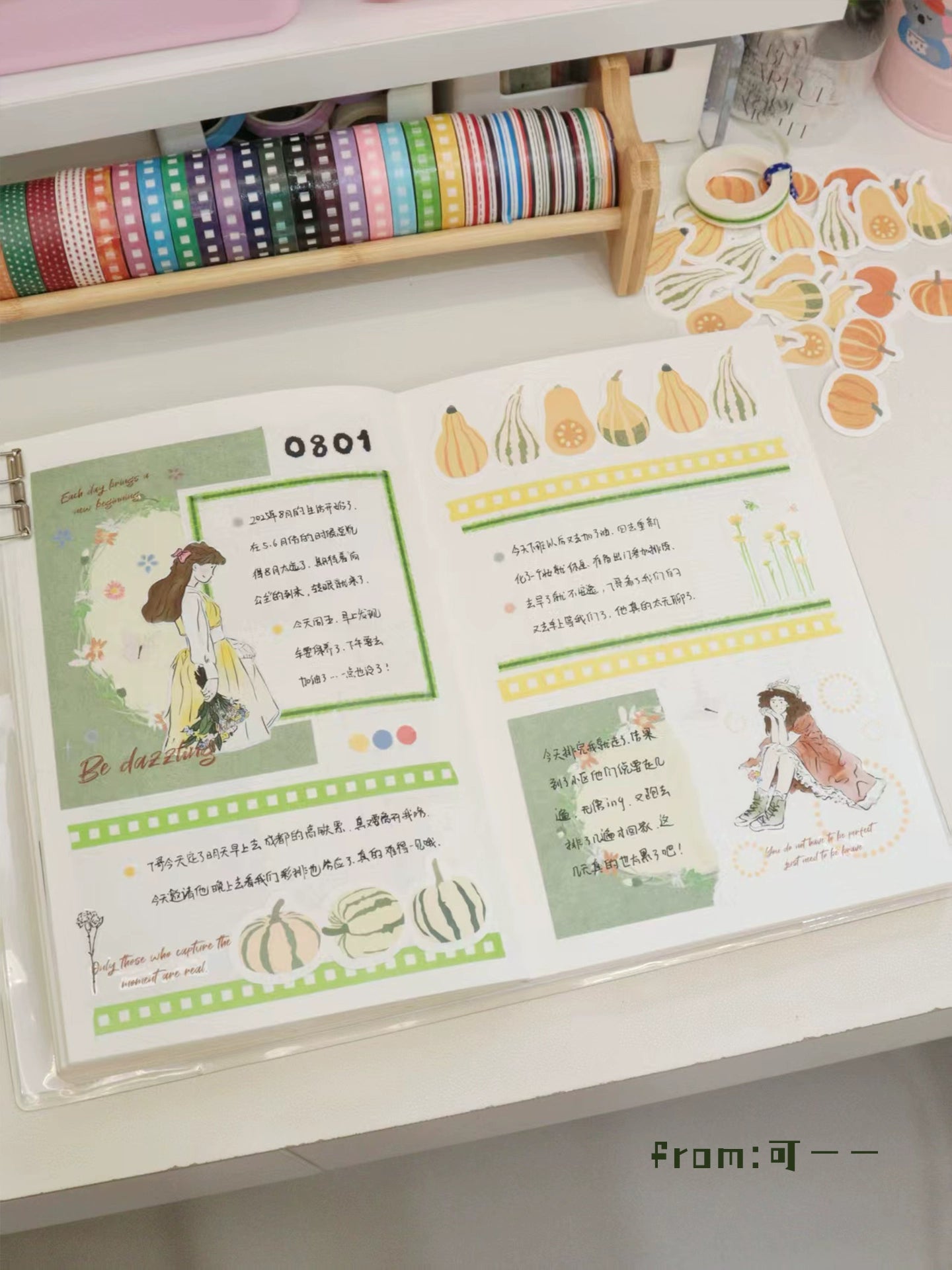 A Little Studio Vol2【Picking up the Light Girl】Washi Pet Light retro Tape