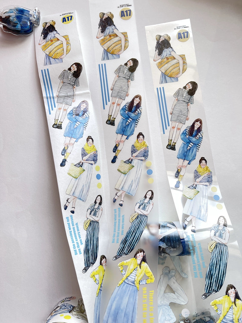 Seahorse Forest Vol3【A17#Geometry】Original Character Design Journal Washi/Matte PET Tape