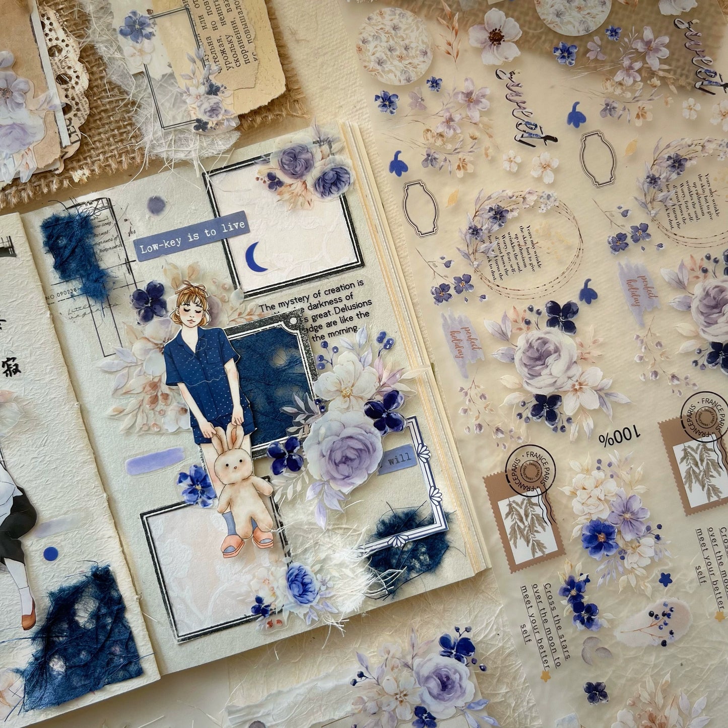 YiEr【Winter Silence】Orginal Design Washi/Pet Tape Light Retro Stickers