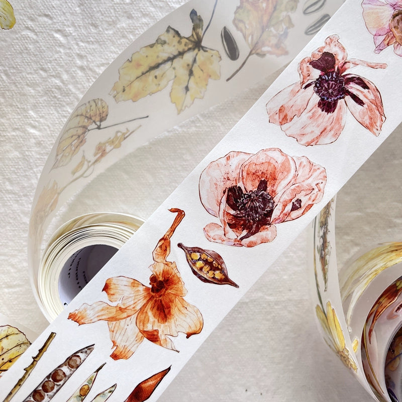 Seahorse Forest Vol4【A32#More Colorful】Flower Scene,Original Design Journal Washi/Matte PET Tape Stickers, for Scrapbook Supplies,Scrapbook Tape Stickers,Junk Journal Supplies, Journaling Stickers,Bullet Journals