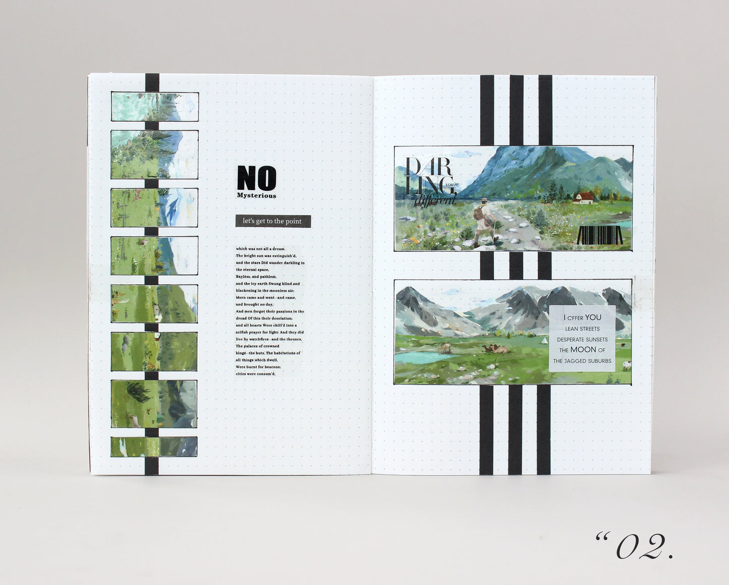 Moodtape【Wild Mang in the Mountains】Forest Landscap Original Design Washi/Pet Tape Stickers,for Scrapbook Supplies,Scrapbook Tape Stickers,Junk Journal Supplies