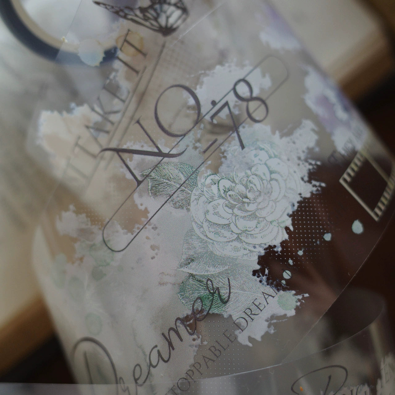 YiEr【Light Color】Orginal Design Washi/Pet Tape Light Retro Floral Stickers
