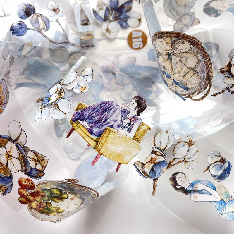Seahorse Forest Vol3【A16#Past】Original Character Design Journal Washi/Matte PET Tape