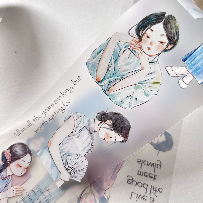 Seahorse Forest Vol3【A19#Golden Years】Original Character Design Journal Washi/Matte PET Tape