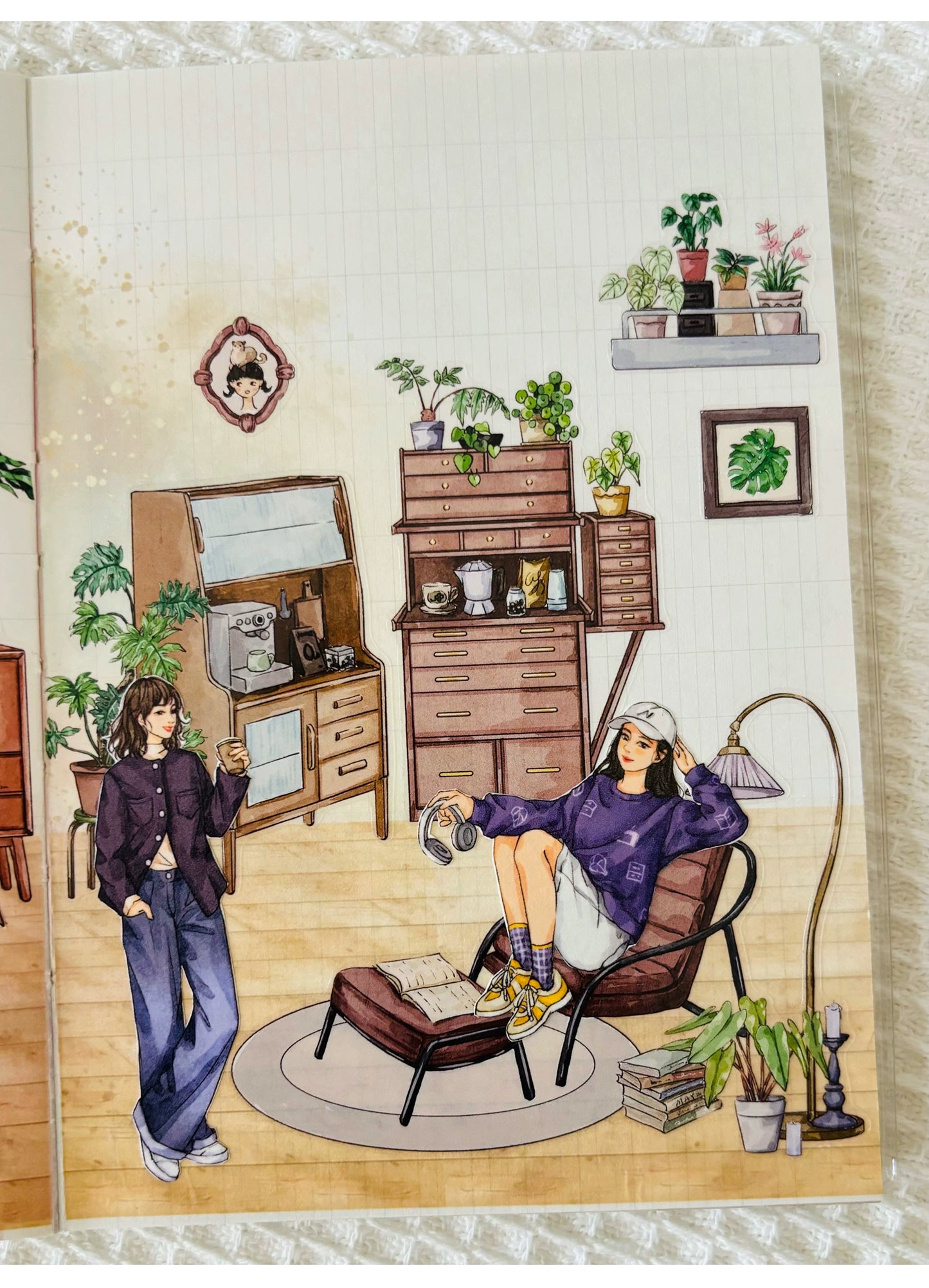 ZiYuanSu Vol12【My Forest House】Scene/Landscape Pre-cut Washi/PET Tape,for Scrapbook Supplies,Scrapbook Tape Stickers,Junk Journal Supplies
