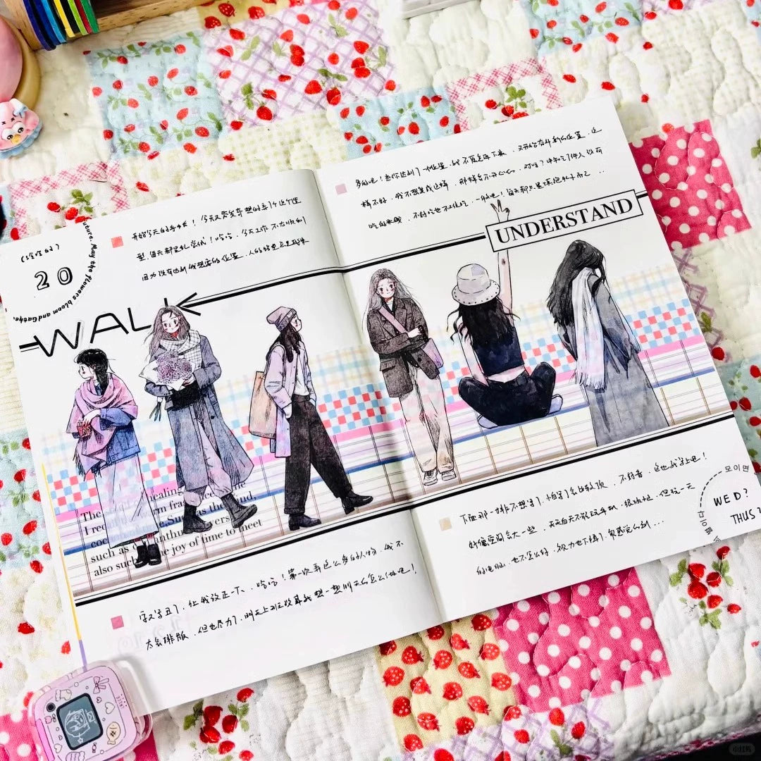 Kaixiaoxun Vol8 【Walked By】 Pre-Cut Washi/Matte PET Tape for Scrapbook Supplies,Junk Journal Supplies
