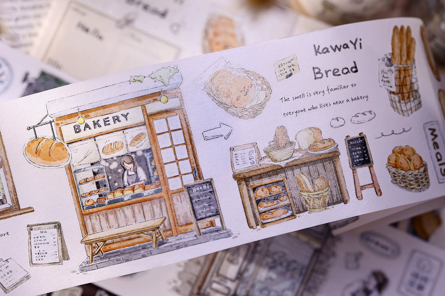 XiaoBaiJia Minimalist Style【Small Shops Street】Market Street,Orginal Design Washi Pet Tape Landscape Stickers