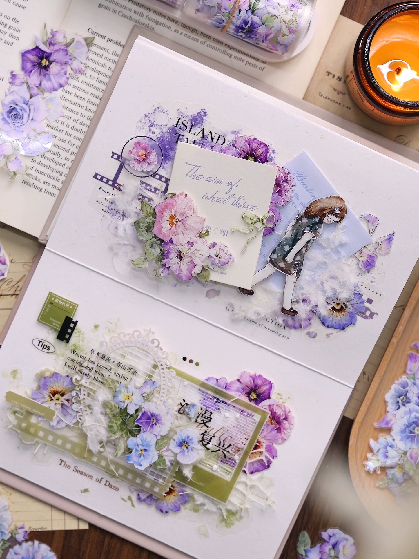 XiaoBaiJia【Film Collection】Light Retro Colorful Film Backgroud Washi PET Tape