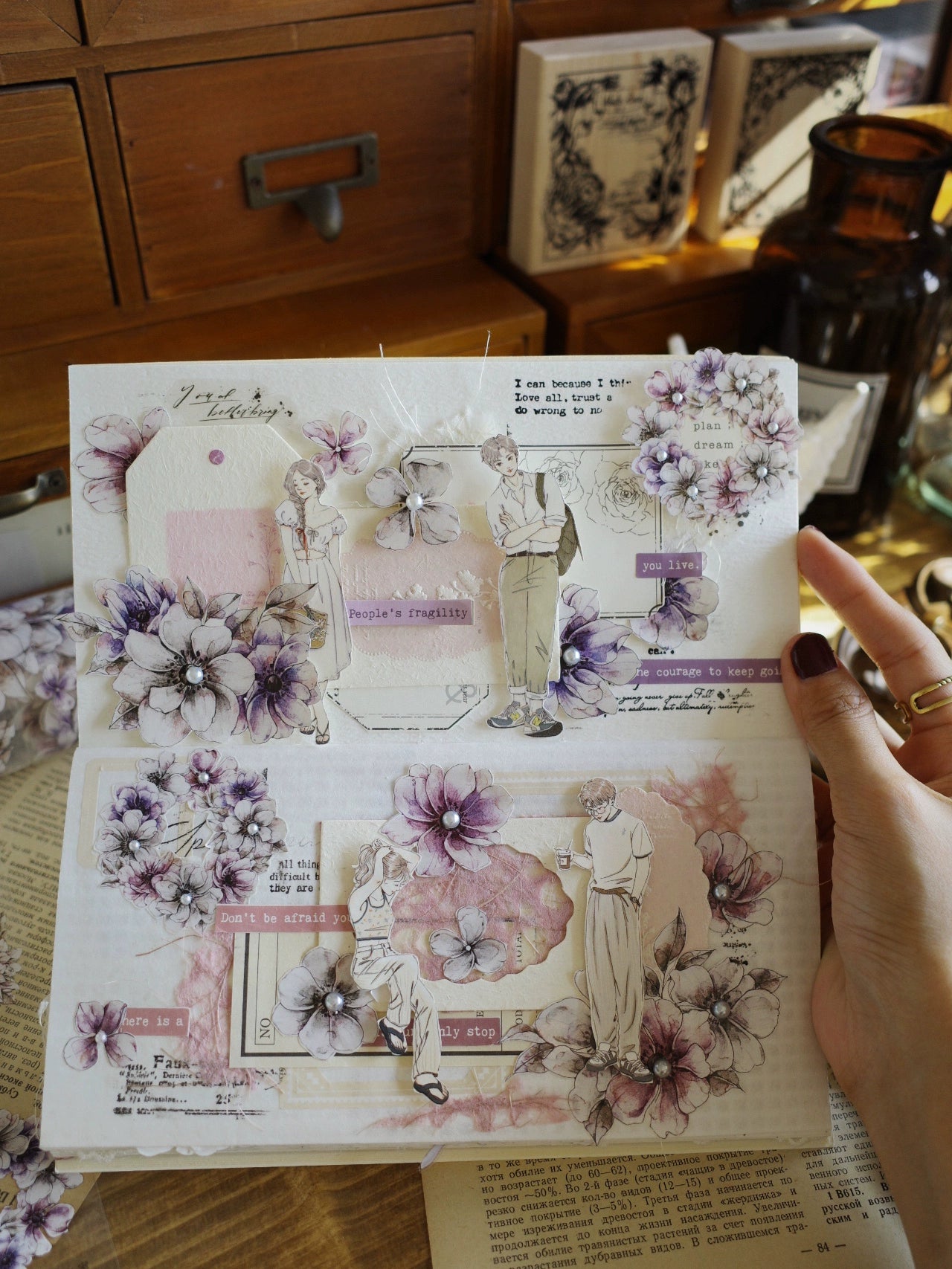 YiEr Vol7【Anemone】Orginal Design Washi/Pet Tape Light Retro Stickers