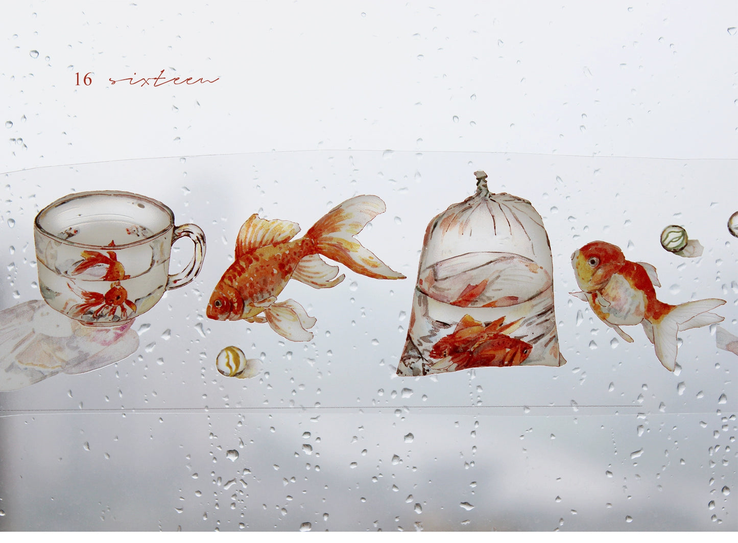 Moodtape【South Wind&Summer Cruising】Original Animal Characters Landscap Original Design Washi/Pet Tape Stickers,for Scrapbook Supplies,Scrapbook Tape Stickers,Junk Journal Supplies