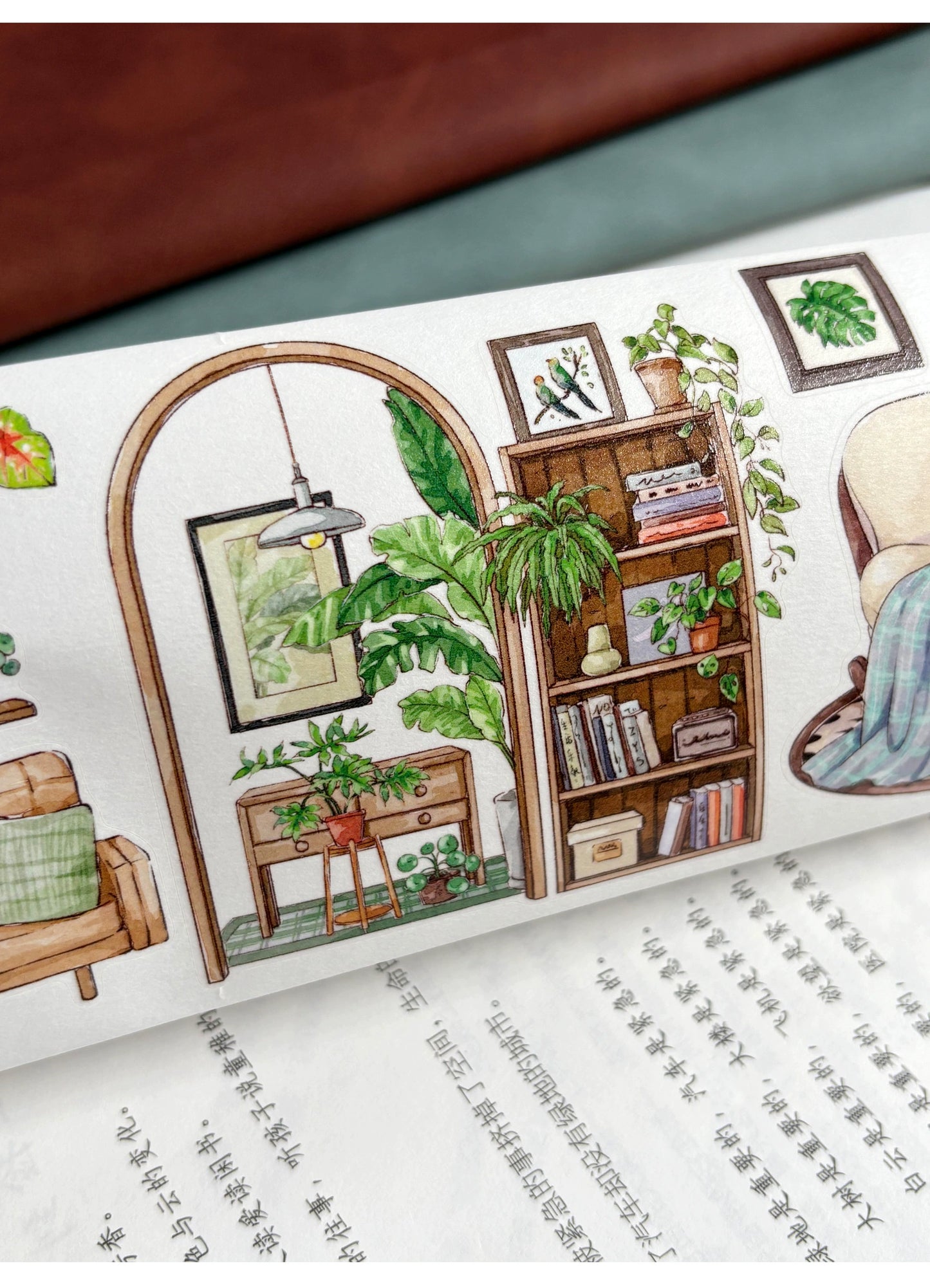 ZiYuanSu Vol12【My Forest House】Scene/Landscape Pre-cut Washi/PET Tape,for Scrapbook Supplies,Scrapbook Tape Stickers,Junk Journal Supplies