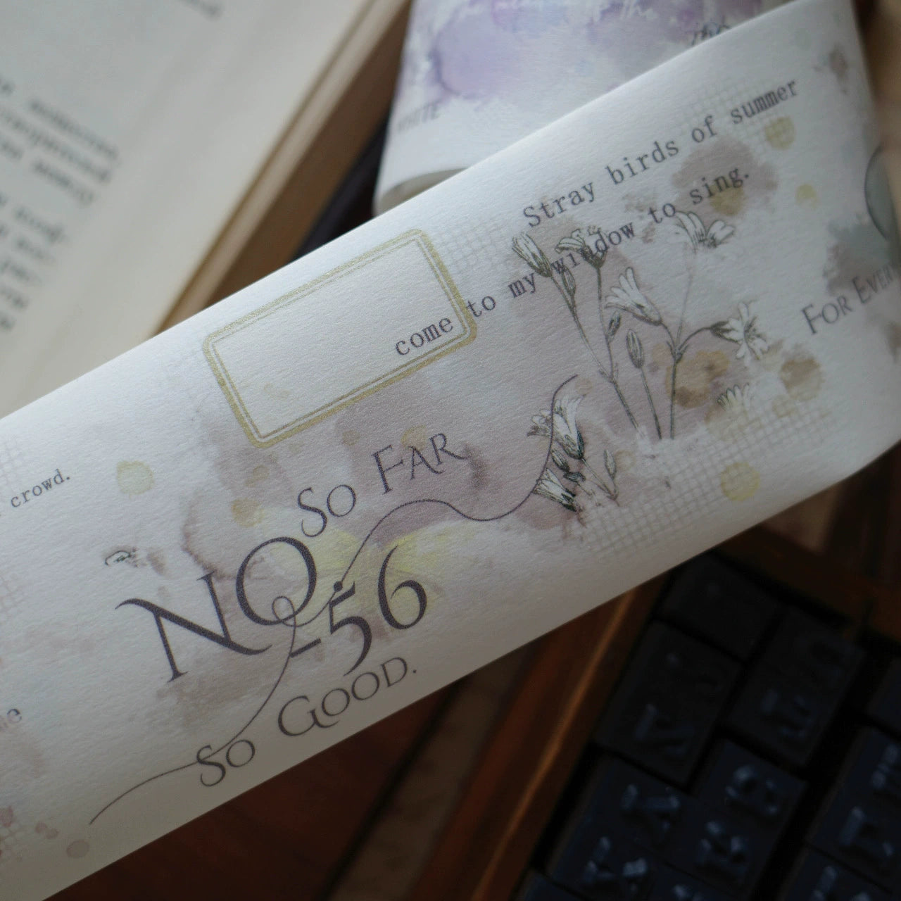 YiEr【Light Color】Orginal Design Washi/Pet Tape Light Retro Floral Stickers