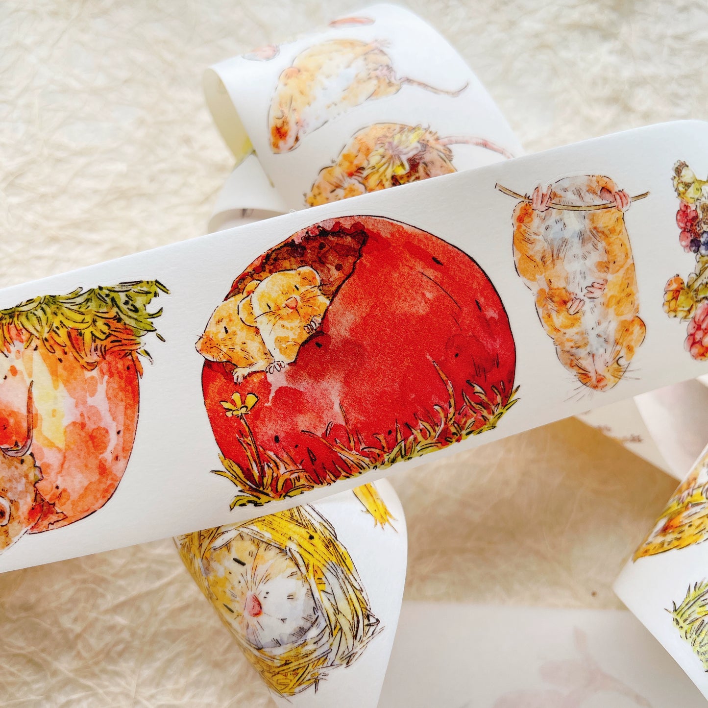 Seahorse Forest Vol8 A47 Vintage Retro Zizi's Garden,Pre-Cut Floral Washi/PET Tape Stickers,for Scrapbook Supplies,Scrapbook Tape Stickers,Junk Journal Supplies