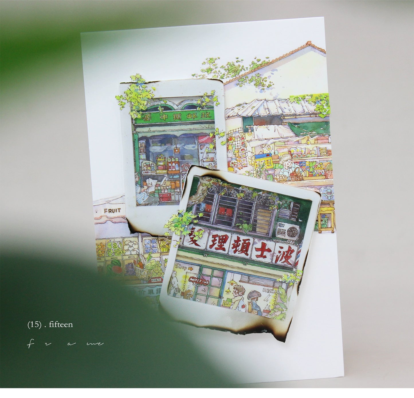 Moodtape【Traveler's Diary&White Gallery】Landscape Frame Original Design Washi/Pet Tape Stickers,for Scrapbook Supplies,Scrapbook Tape Stickers,Junk Journal Supplies
