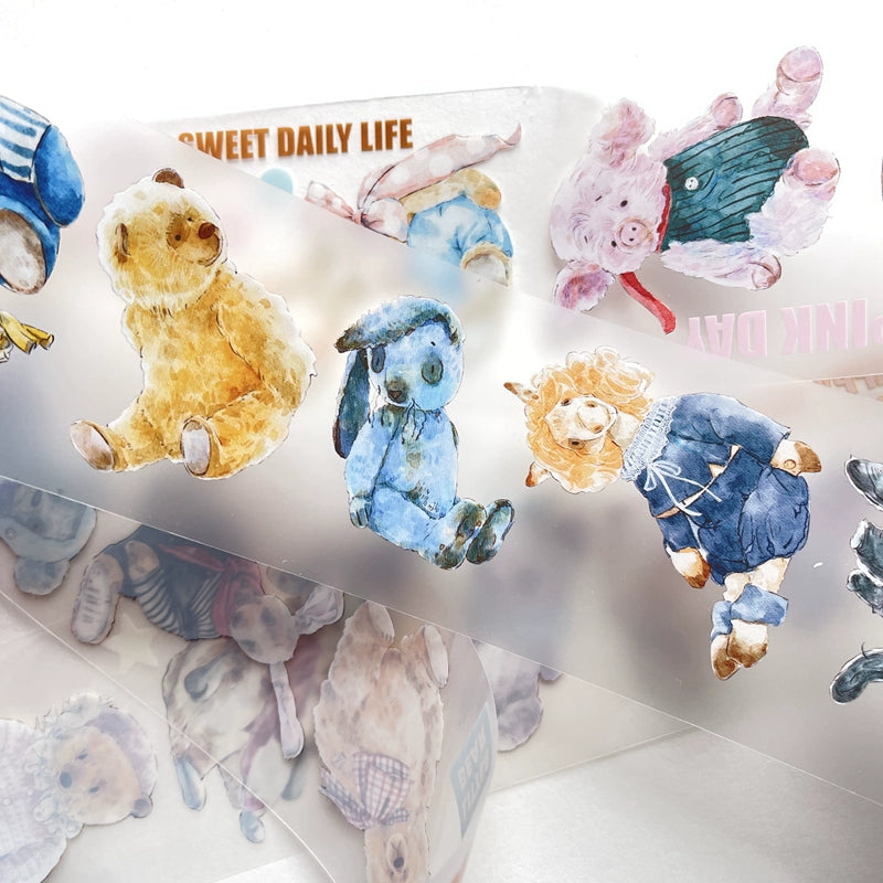Seahorse Forest Vol3【A14#Doll】Original Character Design Journal Washi/Matte PET Tape