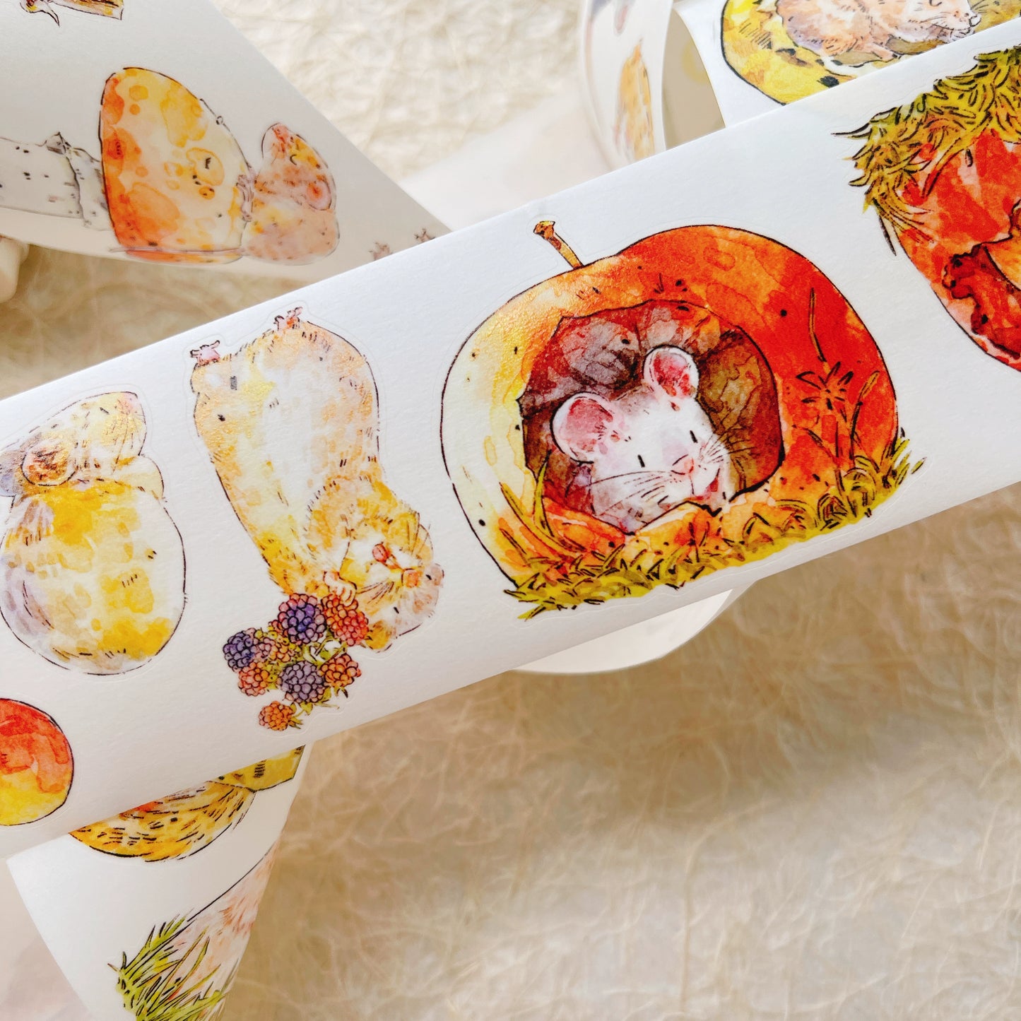 Seahorse Forest Vol8 A47 Vintage Retro Zizi's Garden,Pre-Cut Floral Washi/PET Tape Stickers,for Scrapbook Supplies,Scrapbook Tape Stickers,Junk Journal Supplies
