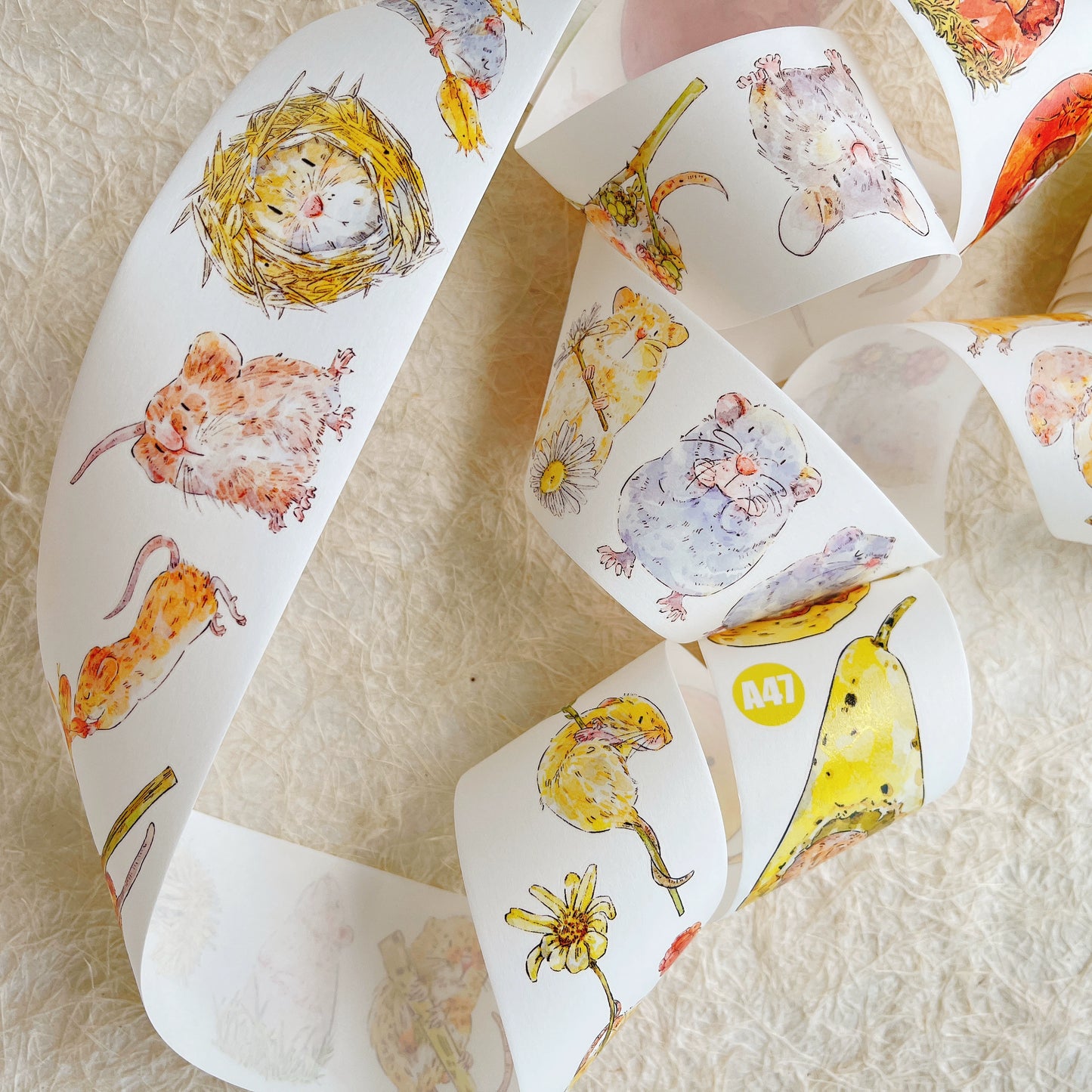 Seahorse Forest Vol8 A47 Vintage Retro Zizi's Garden,Pre-Cut Floral Washi/PET Tape Stickers,for Scrapbook Supplies,Scrapbook Tape Stickers,Junk Journal Supplies