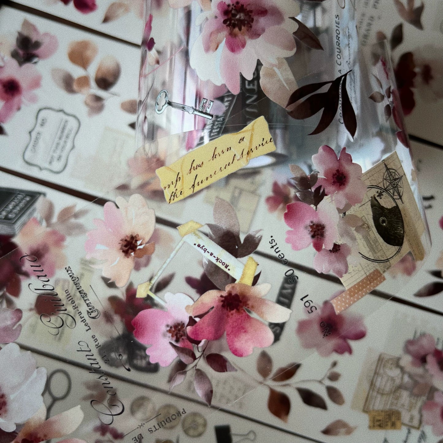 YiEr Vol12【Flower Rhyme Flowing Years】Washi/PET Tape,for Scrapbook Supplies,Scrapbook Tape Stickers,Junk Journal Supplies