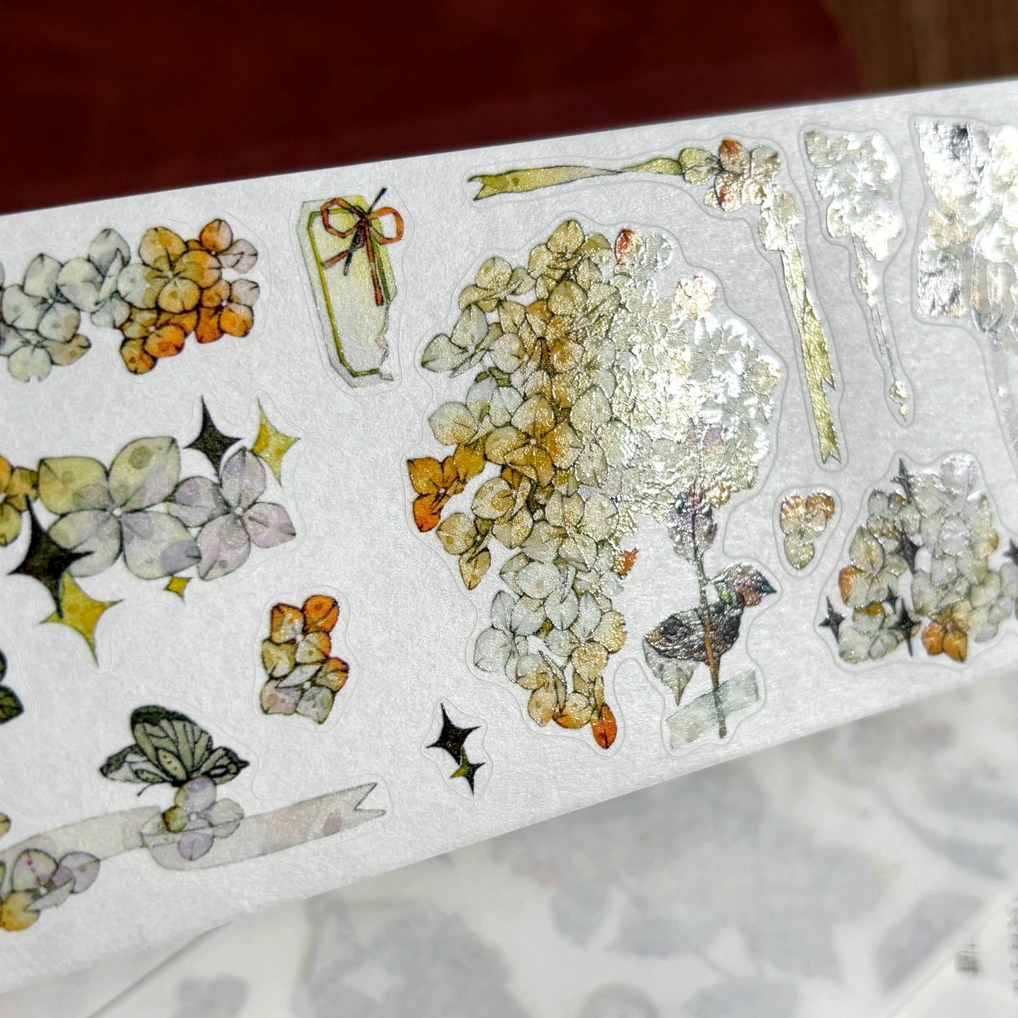 ZiYuanSu Vol12【Colorful Embroidery】Scene/Landscape Pre-cut Washi/PET Tape,for Scrapbook Supplies,Scrapbook Tape Stickers,Junk Journal Supplies