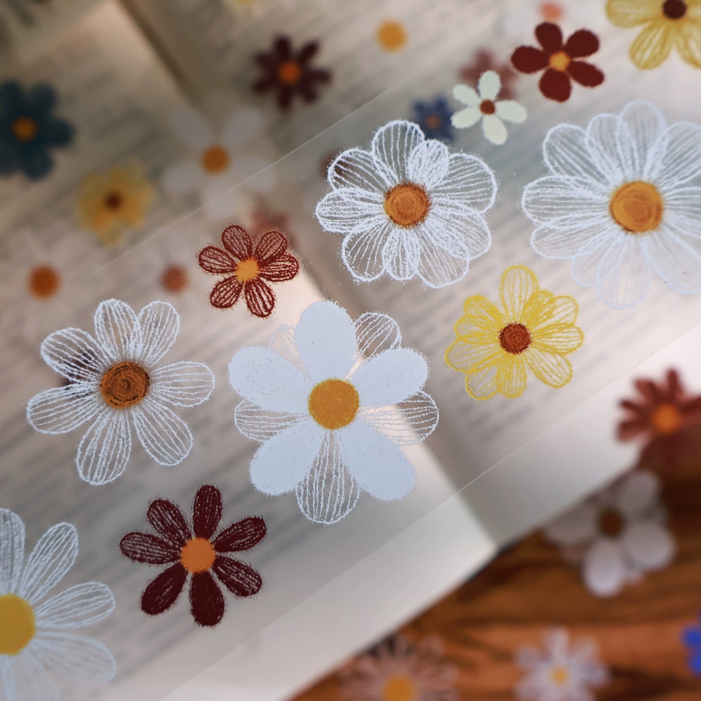YiEr Vol13【Chrysanthemum Velvet Flower】Orginal Design Washi/Pet Floral Tape Light Retro Landscaping Stickers