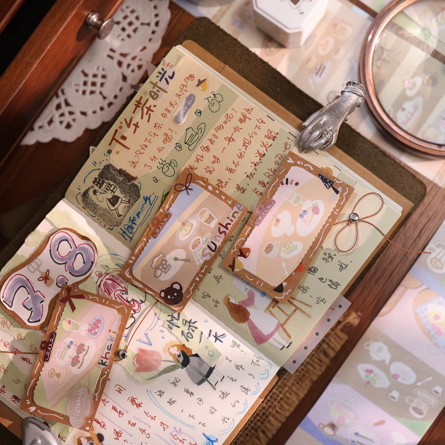 YiEr Vol8【Afternoon Snack】Salt Series Pre-cut Orginal Design Tear-off Notes Roll Washi Pet Tape