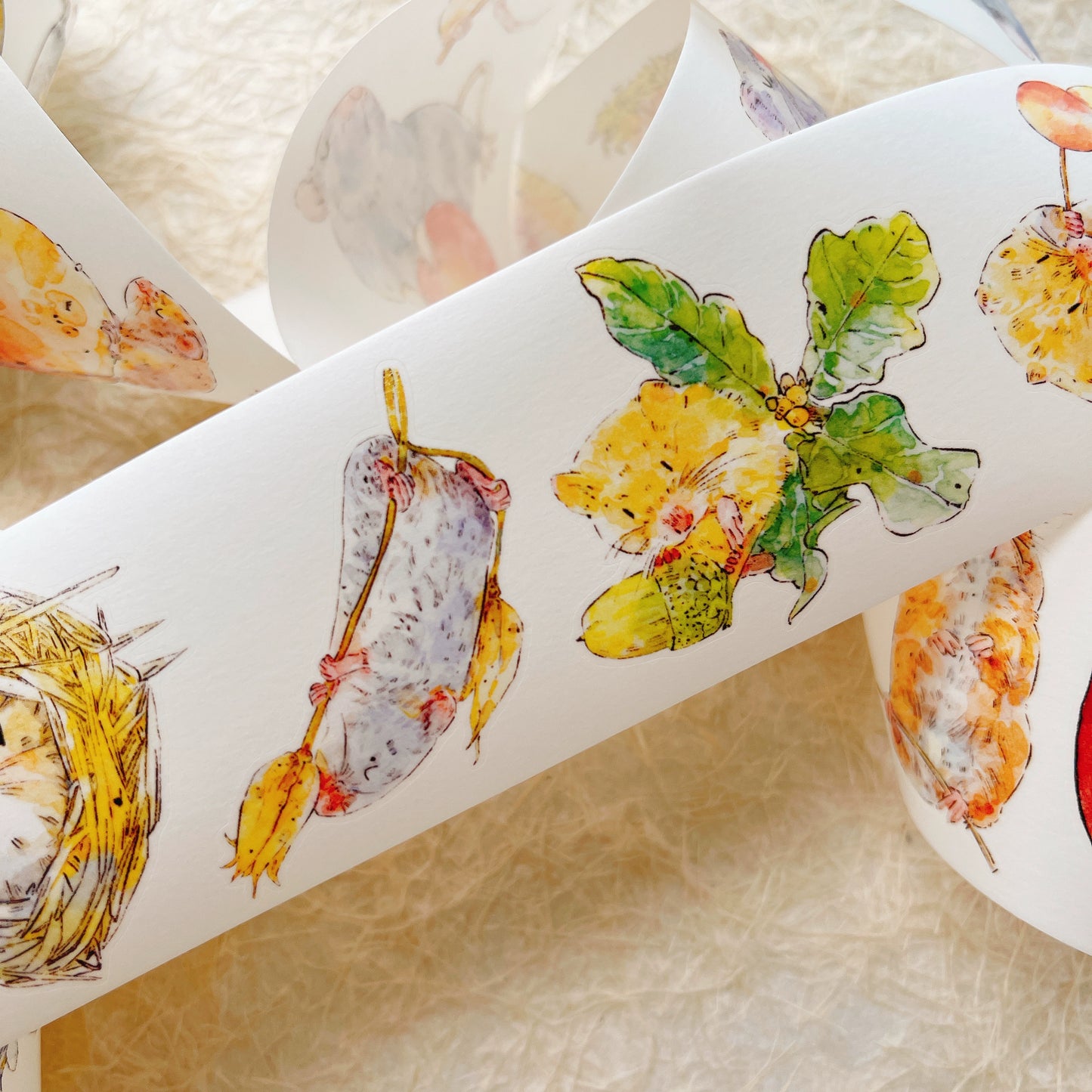 Seahorse Forest Vol8 A47 Vintage Retro Zizi's Garden,Pre-Cut Floral Washi/PET Tape Stickers,for Scrapbook Supplies,Scrapbook Tape Stickers,Junk Journal Supplies