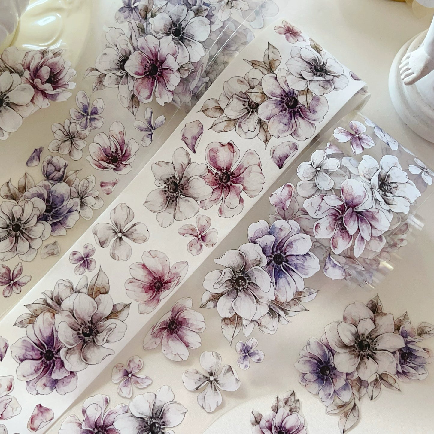 YiEr Vol7【Anemone】Orginal Design Washi/Pet Tape Light Retro Stickers