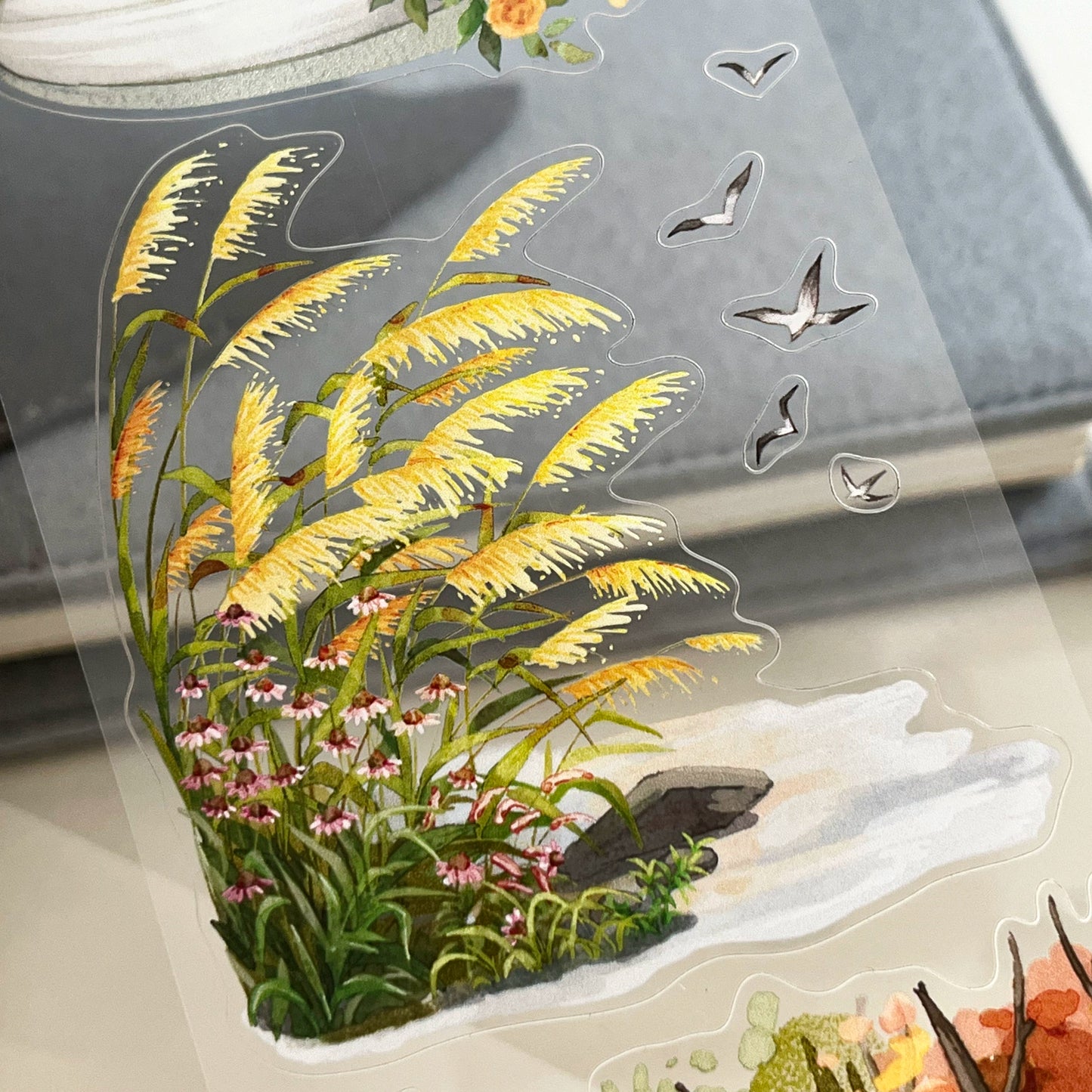 ZiYuanSu【Walk Towards the Wild】Background Scene/Landscape Pre-cut Washi/PET Tape,for Scrapbook Supplies,Scrapbook Tape Stickers,Junk Journal Supplies