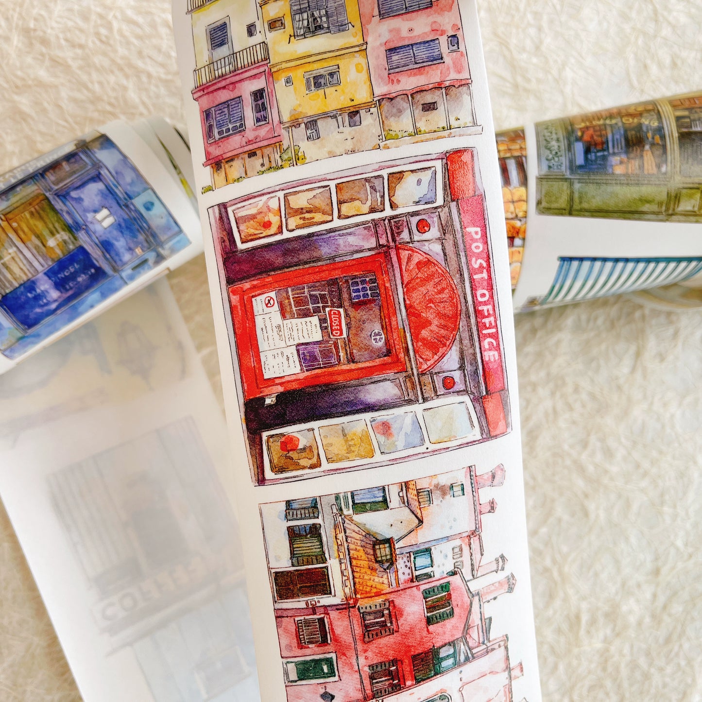 Seahorse Forest Vol8 A49 Retro Streetscape Chronicles,Vintage Scene Washi/PET Tape Stickers,for Scrapbook Supplies,Scrapbook Tape Stickers,Junk Journal Supplies
