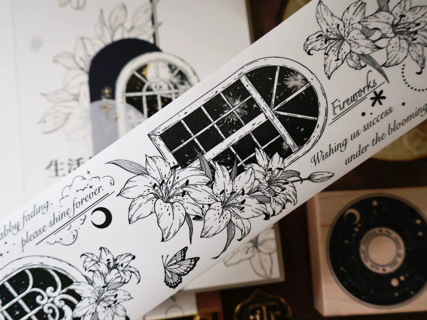 YiEr Vol14【Lily Window】Lily Washi Tape and PET Stickers