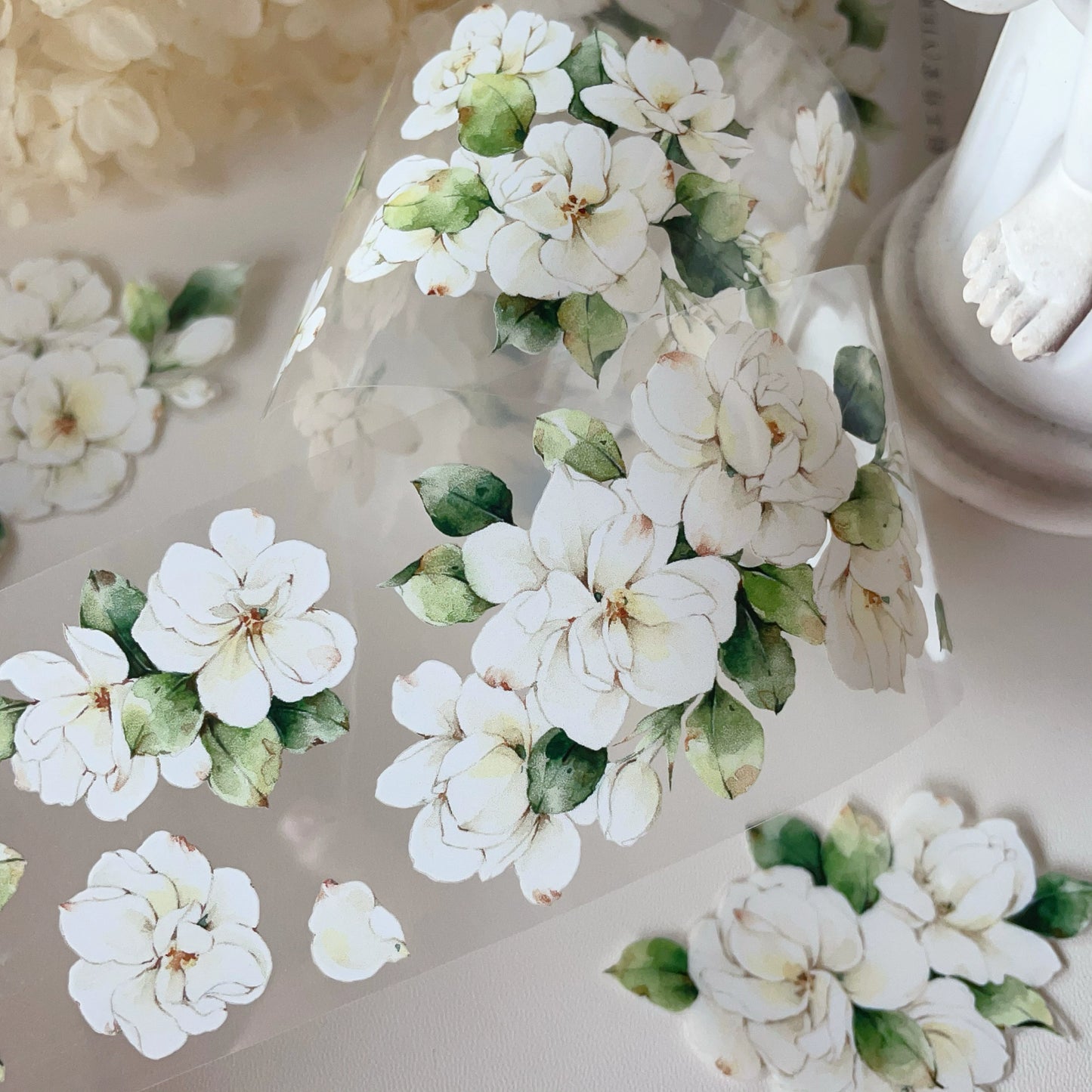 YiEr Vol11【Jasmine Flower】Floral Washi Tape and PET Stickers