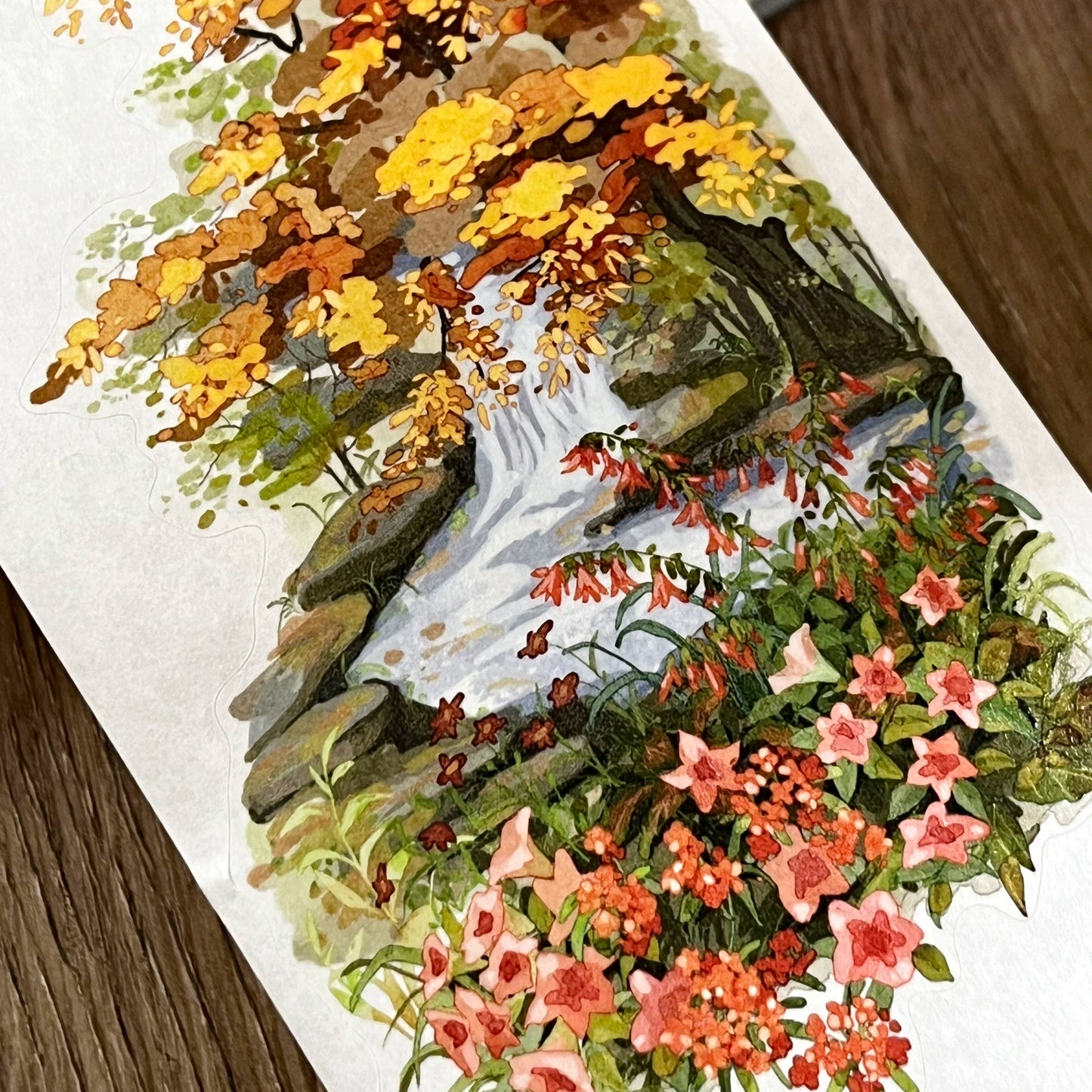 ZiYuanSu【Walk Towards the Wild】Background Scene/Landscape Pre-cut Washi/PET Tape,for Scrapbook Supplies,Scrapbook Tape Stickers,Junk Journal Supplies