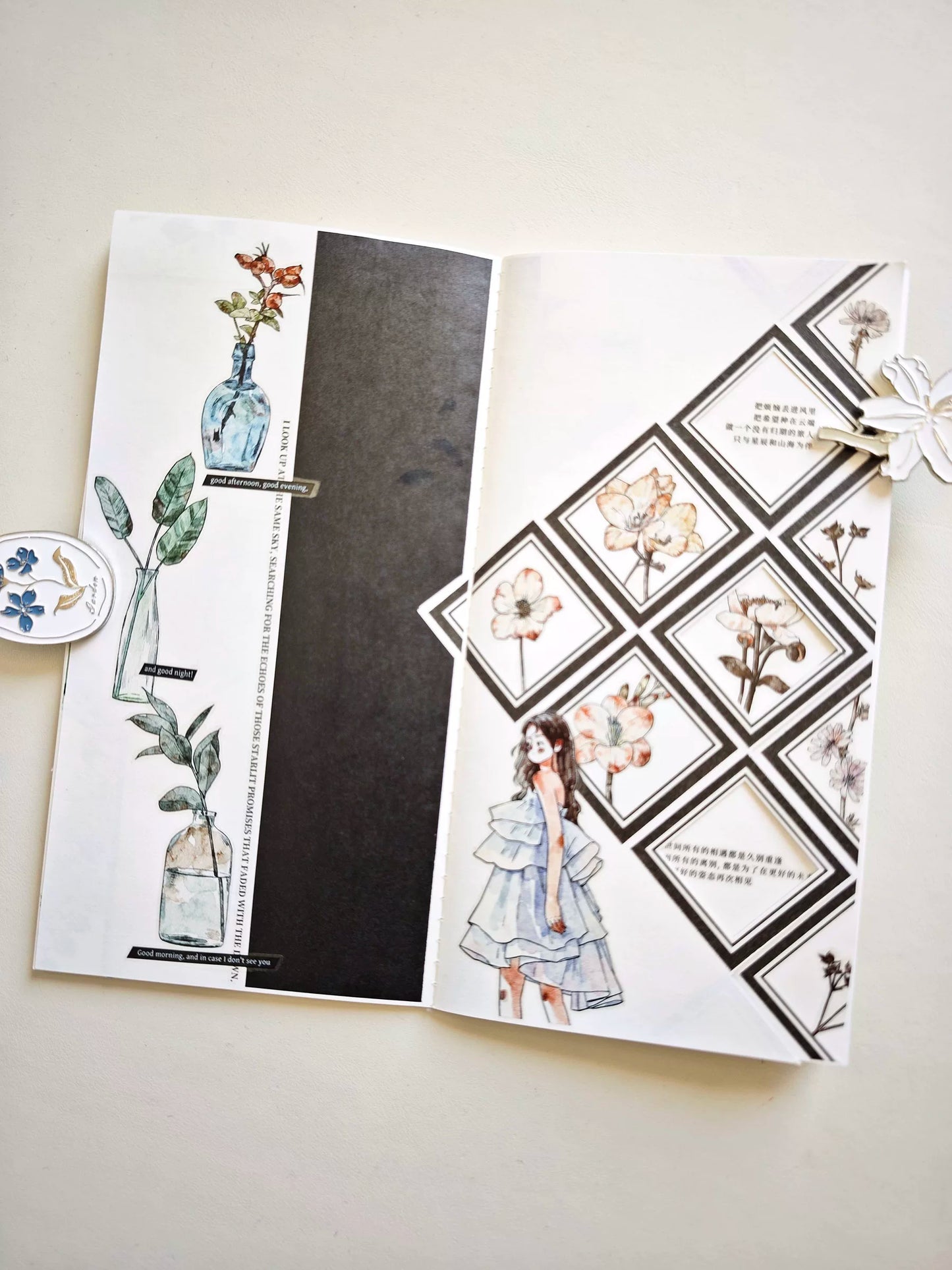 Kaixiaoxun Vol12【Trifles Diary】 Pre-Cut Long Loop Washi/Matte PET Tape for Scrapbook Supplies,Junk Journal Supplies