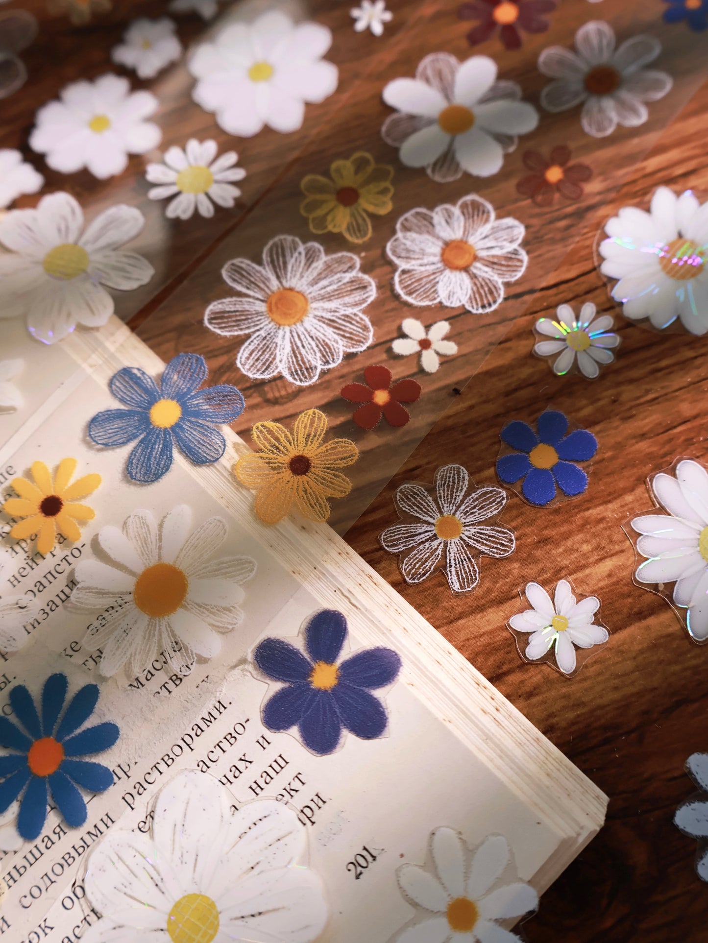 YiEr Vol13【Chrysanthemum Velvet Flower】Orginal Design Washi/Pet Floral Tape Light Retro Landscaping Stickers
