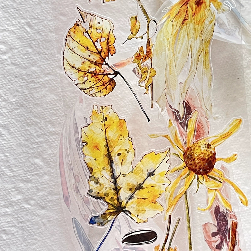 Seahorse Forest Vol4【A32#More Colorful】Flower Scene,Original Design Journal Washi/Matte PET Tape Stickers, for Scrapbook Supplies,Scrapbook Tape Stickers,Junk Journal Supplies, Journaling Stickers,Bullet Journals