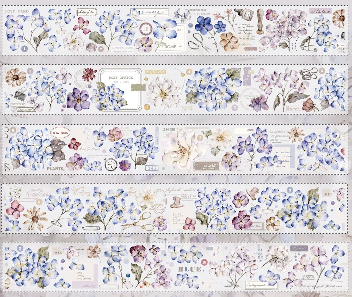 YiEr【ChaoHua Collection】Orginal Design Washi/Pet Tape Light Retro Floral Stickers