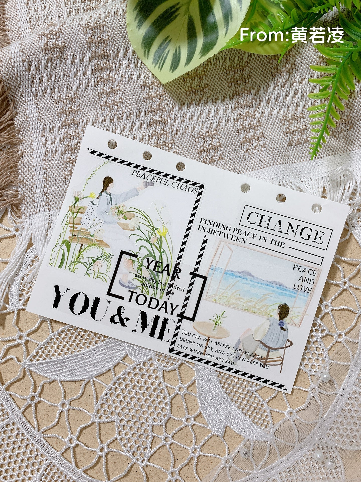 A Little Studio【Corner】Pre-cut Washi Paper Tape Basic Line Layout Collage