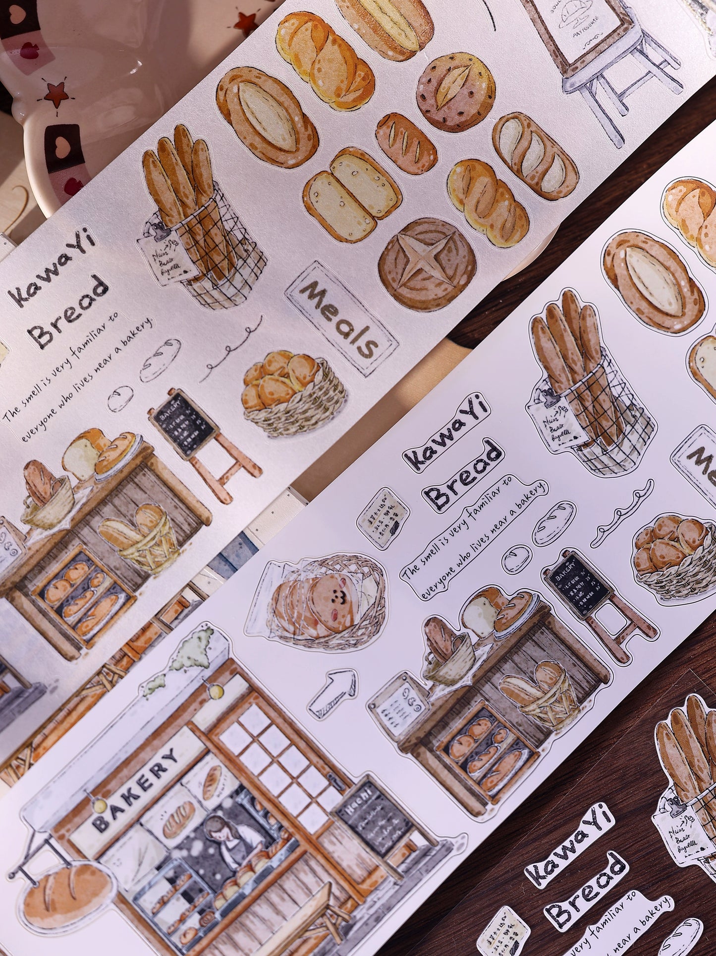 XiaoBaiJia Minimalist Style【Small Shops Street】Market Street,Orginal Design Washi Pet Tape Landscape Stickers
