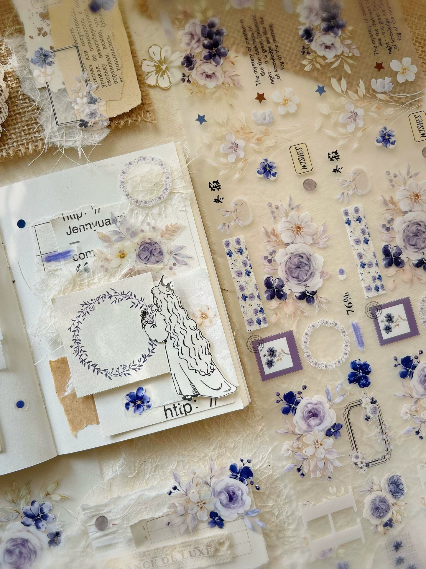 YiEr【Winter Silence】Orginal Design Washi/Pet Tape Light Retro Stickers