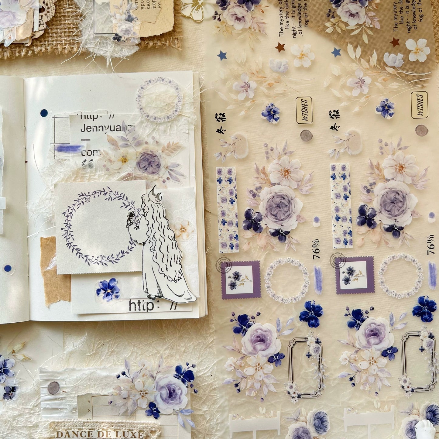 YiEr【Winter Silence】Orginal Design Washi/Pet Tape Light Retro Stickers