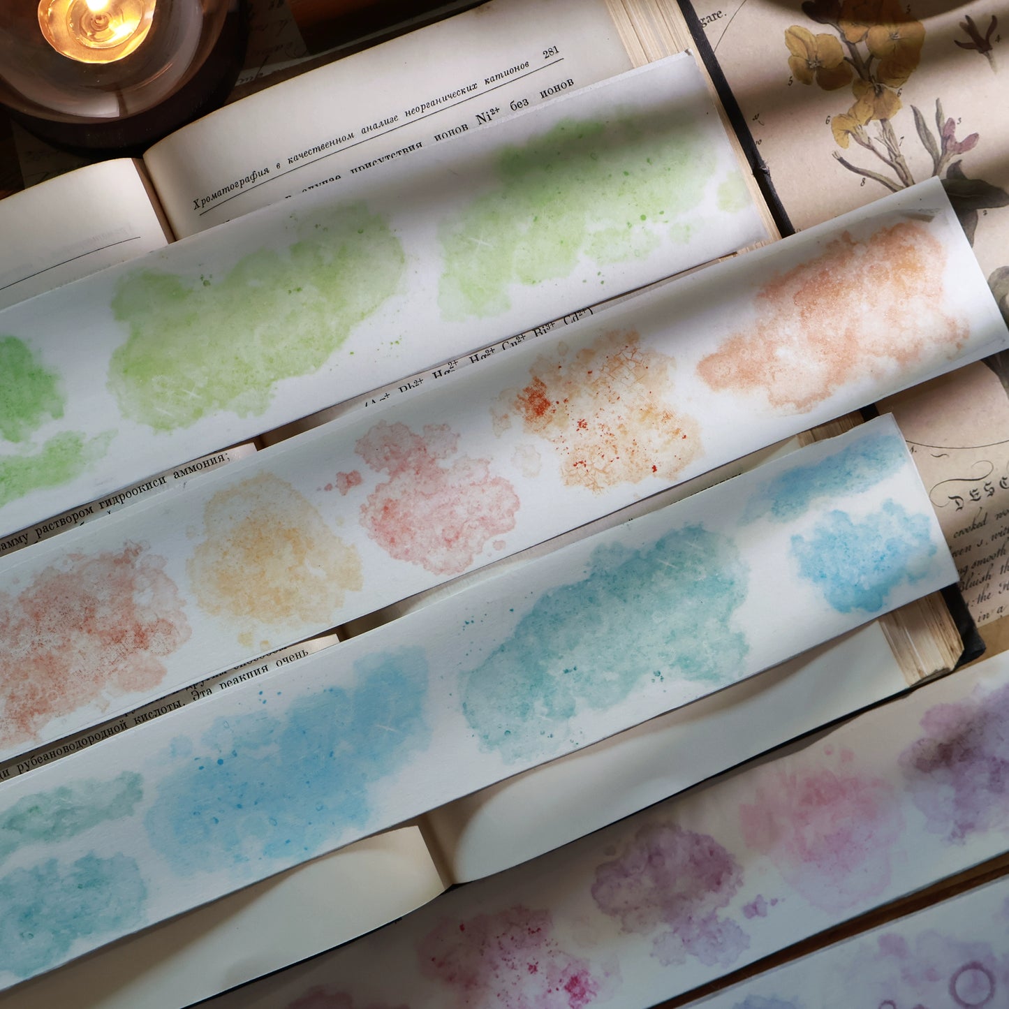 YiEr Vol13【Dyeing Set】Orginal Design Retro Washi/Pet Tape Backgroud Stickers