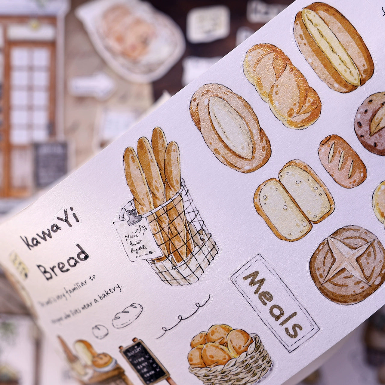 XiaoBaiJia Minimalist Style【Small Shops Street】Market Street,Orginal Design Washi Pet Tape Landscape Stickers