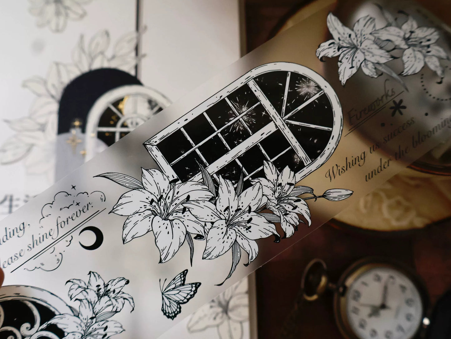 YiEr Vol14【Lily Window】Lily Washi Tape and PET Stickers