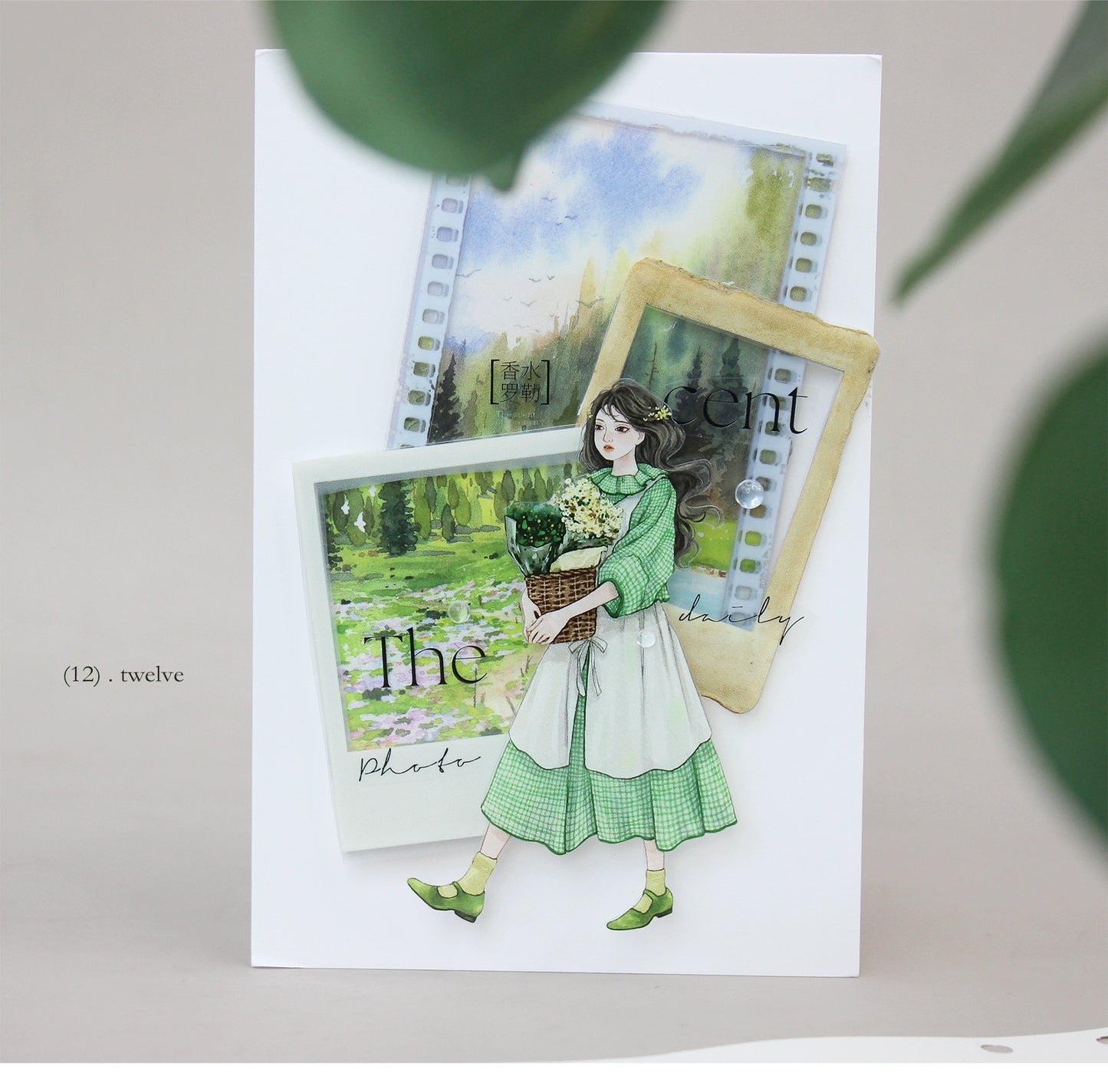 Moodtape【Traveler's Diary&White Gallery】Landscape Frame Original Design Washi/Pet Tape Stickers,for Scrapbook Supplies,Scrapbook Tape Stickers,Junk Journal Supplies